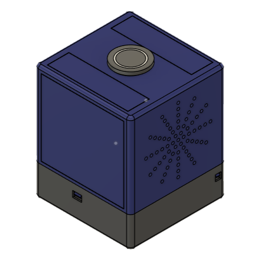 Botón de Auxilio Colaborativo BASIC instalado en muro